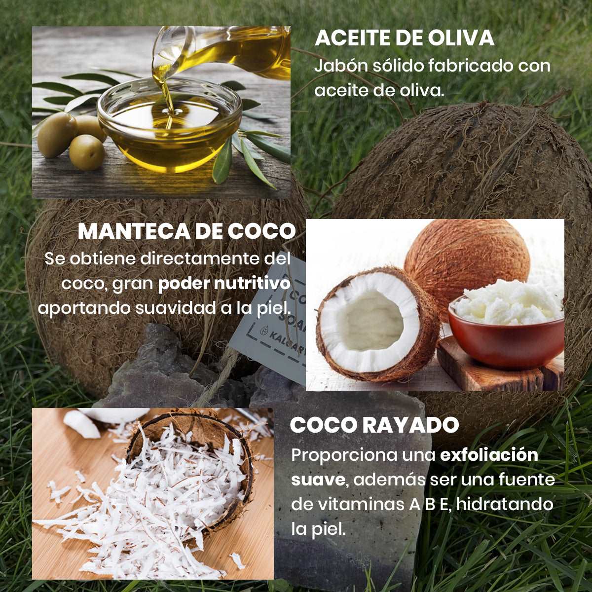 Jabón Sólido de COCO | Nutrición, suavidad y elasticidad - Kalgary Soap
