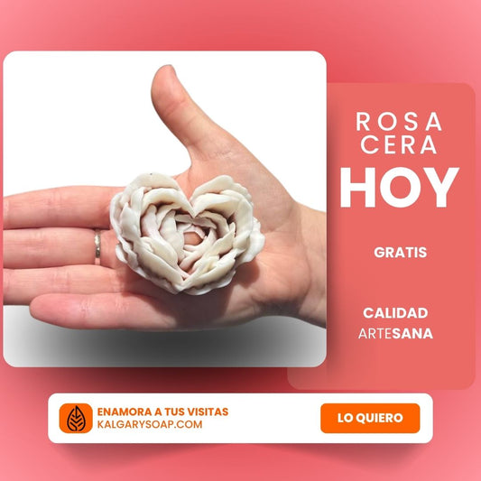 Rosa de Cera con Aroma - Kalgary Soap