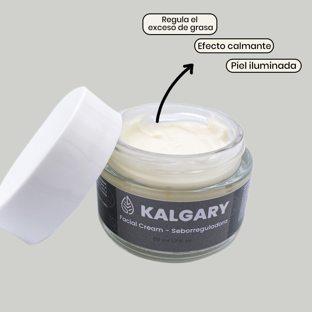 Organic Facial Cream-Seborreguladora - Kalgary Soap